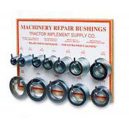 Aftermarket Machinery Bushing Display Board Complete with Narrow & Wide Rim Bushings MBDB01